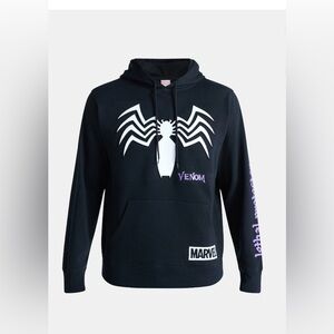 Marvel Venom Hoodie 2XL Black Graphic Pullover Sweatshirt Lethal Protector NWT